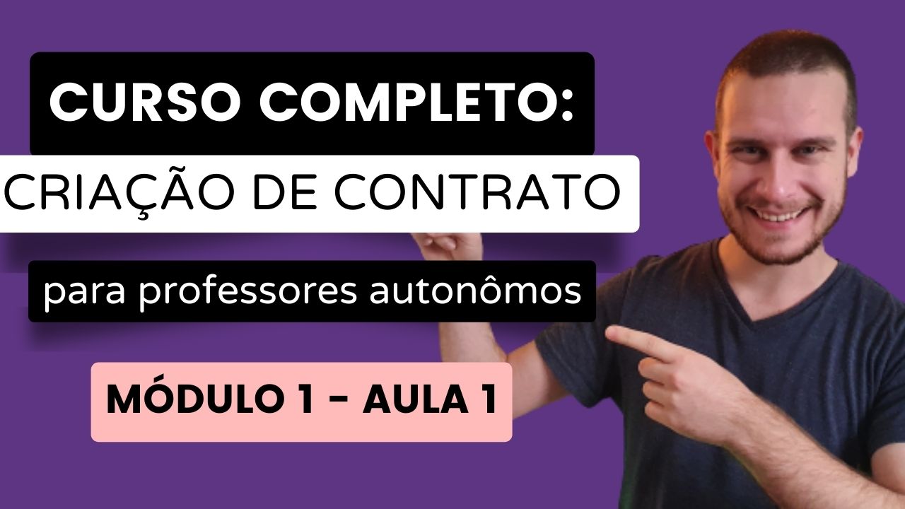 Capa do curso Criação de CONTRATO para Professores Autônomos